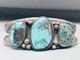 Bracelet En Argent Sterling Avec Turquoise Morenci Navajo Vintage Rare Des Débuts