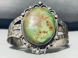 Bracelet en argent sterling avec turquoise Royston Navajo rare et ancienne