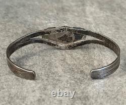 Bracelet en argent sterling turquoise vintage ancien natif américain Navajo