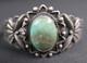 Bracelet En Argent Turquoises Amérindiennes De L'époque Fred Harvey Vintage