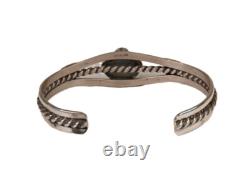 Bracelet jonc en argent sterling et turquoise navajo début du XXIe siècle