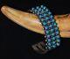 Bracelet Manchette En Argent Et Turquoise, Ancien, Amérindien Navajo Des Années 1930