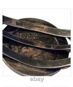 Bracelet natif américain en argent sterling Navajo vintage des années 1940