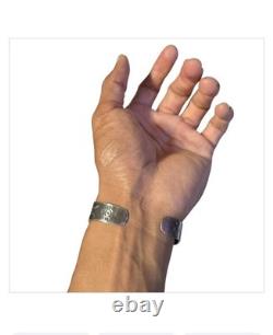 Bracelet natif américain en argent sterling Navajo vintage des années 1940