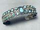 Bracelet Vintage En Argent Sterling Et Turquoise Cerrillos Des Navajos Du Début Des Années 1900