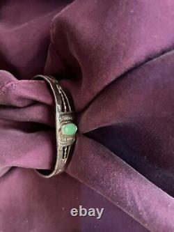 Bracelet vintage en turquoise et argent sterling de Fred Harvey, début des années 1900.