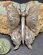 Broche En Argent Sterling De Grande Taille Avec Motif De Papillon Estampé à La Main, Début Des Années 1900, Navajo