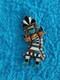 Broche En Argent Sterling Inlay Zuni Vintage Ancien Amérindien Rainbowman