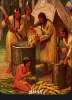 Broyeur de grains de maïs amérindien ancien