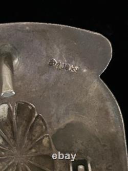 CEINTURE CONCHO NAVAJO DE DEUXIÈME PHASE Début des années 1900. 46 Cuir BRONZE SOUDÉ