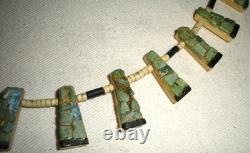 COLLIER EN FLEUR DE COURGE THUNDERBIRD TURQUOISE DE SANTO DOMINGO ANCIEN vafo