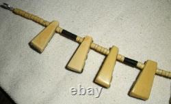 COLLIER EN FLEUR DE COURGE THUNDERBIRD TURQUOISE DE SANTO DOMINGO ANCIEN vafo