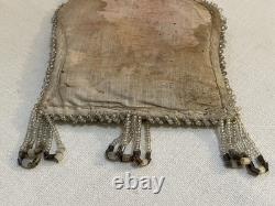 Cadre photo en perles amérindiennes antiques des années 1890 à début des années 1900