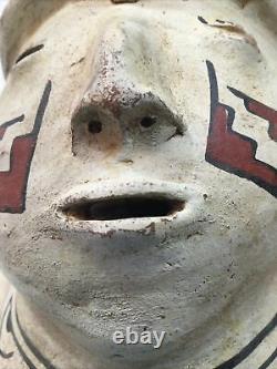 Casas Amérindiens Antiques Rares. Grand Pottery Figural Pitcher Début Des Années 1900