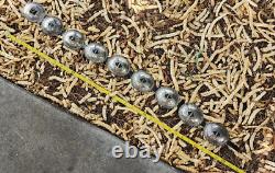 Ceinture concho vintage navajo en argent ou meilleur, ancienne pièce importante.