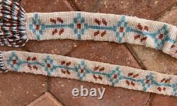 Ceinture en perles cérémonielles amérindiennes antiques, début des années 1900