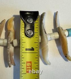 Collier Jacla en turquoise Heishi, fétiche oiseau de Santo Domingo, sculpté à la main, 32.