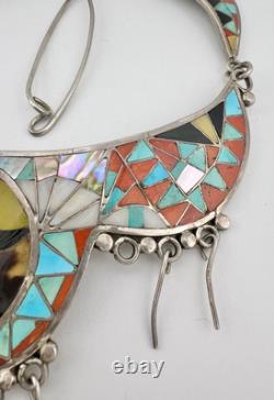 Collier de cou en argent sterling avec aigle Matilda Banteah Zuni RARE Valentino précoce