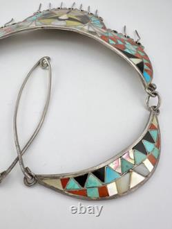 Collier de cou en argent sterling avec aigle Matilda Banteah Zuni RARE Valentino précoce