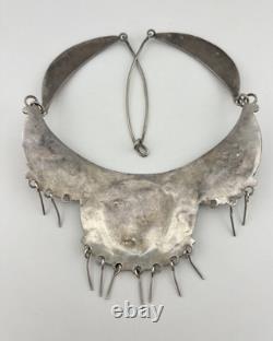 Collier de cou en argent sterling avec aigle Matilda Banteah Zuni RARE Valentino précoce