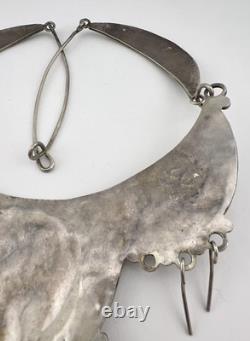Collier de cou en argent sterling avec aigle Matilda Banteah Zuni RARE Valentino précoce