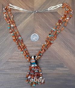 Collier de la famille DELBERT CRESPIN Santo Domingo Multi pierres + Turquoise RARE Grand