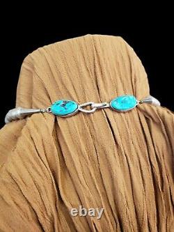 Collier de perles de turquoise roulées de grande taille de Tommy Singer, Navajo précoce