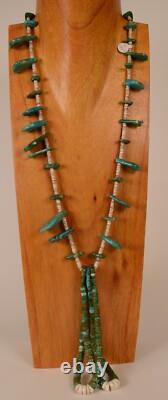Collier de tab en turquoise navajo ancien Jaclas vers 1930-1950 25 + 5.5