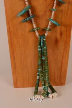 Collier de tab en turquoise navajo ancien Jaclas vers 1930-1950 25 + 5.5