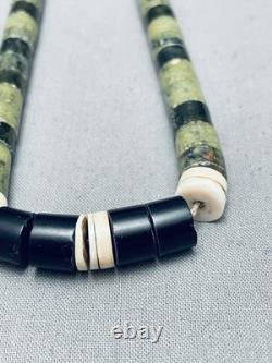 Collier en argent sterling serpentin de Santo Domingo vintage supérieur précoce