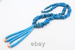 Collier en turquoise Navajo ancien Kewa des années 50 de Santo Domingo, ancien bijou massif