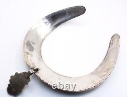 Collier en turquoise, corail et argent sterling de W. Dodson, attr. Navajo ancien