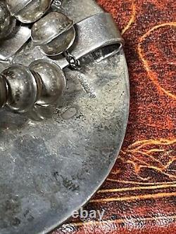 Collier et pendentif en argent sterling hopi cérémonial rare, de taille énorme, de natif américain