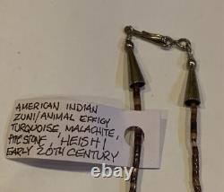 Collier fétiche Zuni du début du 20e siècle taille 27