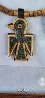 Collier tribal navajo de la fin du 19ème siècle (1800) au début du 20ème siècle (1900)