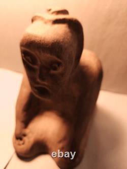 Constructeurs de tertres anciens, statue MISSISSIPPIAN. Garantie ancienne