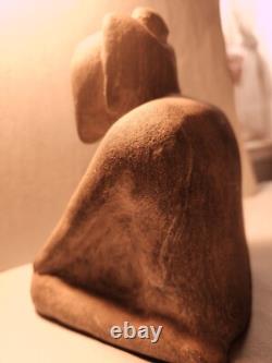 Constructeurs de tertres anciens, statue MISSISSIPPIAN. Garantie ancienne