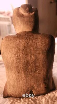 Constructeurs de tertres anciens, statue MISSISSIPPIAN. Garantie ancienne