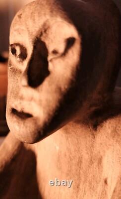 Constructeurs de tertres anciens, statue MISSISSIPPIAN. Garantie ancienne