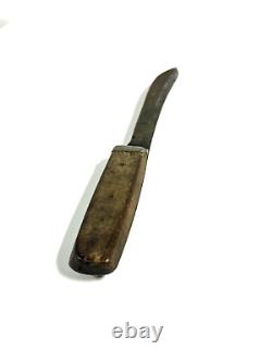 Couteau indien natif amérindien antique et son fourreau en cuir fin du XIXe siècle au début du XXe
