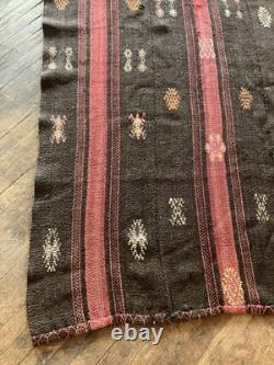 Couverture/Tapis multicolore amérindien tissé à la main fantastique précoce 9'x6