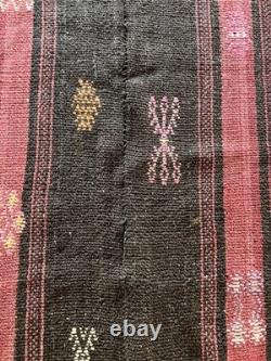 Couverture/Tapis multicolore amérindien tissé à la main fantastique précoce 9'x6