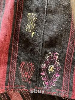 Couverture/Tapis multicolore amérindien tissé à la main fantastique précoce 9'x6