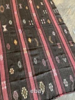 Couverture/Tapis multicolore amérindien tissé à la main fantastique précoce 9'x6