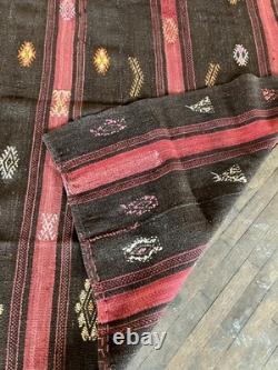 Couverture/Tapis multicolore amérindien tissé à la main fantastique précoce 9'x6