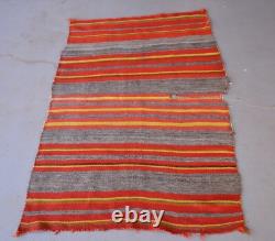 Couverture de portage d'un enfant navajo, vers les années 1890, rayures, laines douces