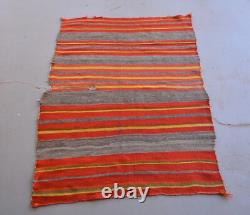 Couverture de portage d'un enfant navajo, vers les années 1890, rayures, laines douces