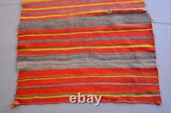 Couverture de portage d'un enfant navajo, vers les années 1890, rayures, laines douces