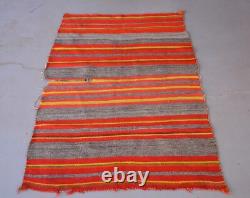 Couverture de portage d'un enfant navajo, vers les années 1890, rayures, laines douces