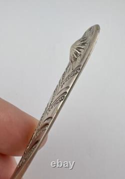 Cuillère en argent coin Navajo en lingot profonde estampée martelée flèche 6 de 1908
